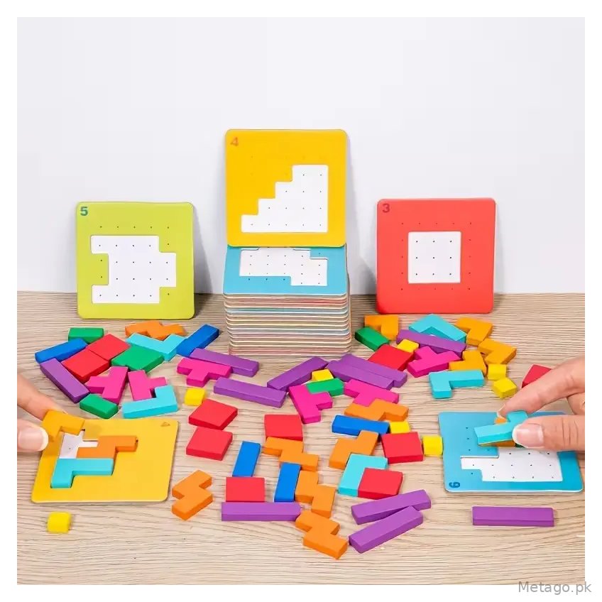 Wooden Tangram Puzzle Board Set